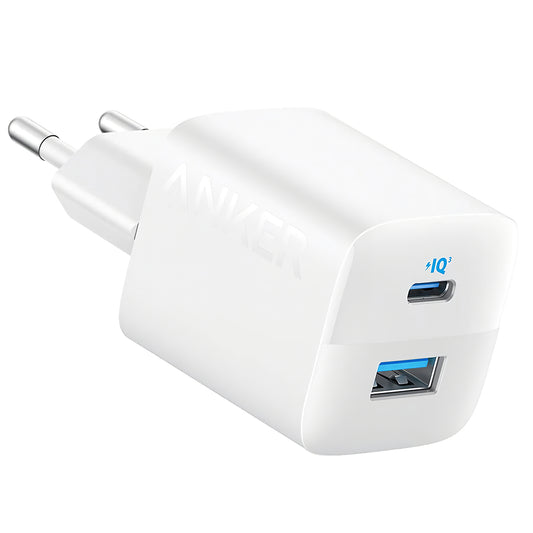 Anker 323 nettverkslader, 33W, 3A, 1 x USB-A - 1 x USB-C, hvit A2331G21