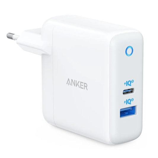 Nettverkslader Anker PowerPort PD+ 2, 35W, 3A, 1 x USB-A - 1 x USB-C, Hvit A263636G21