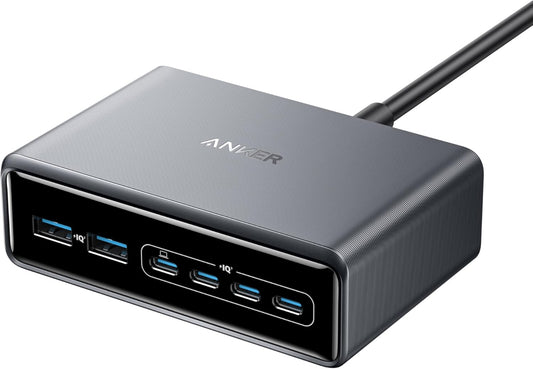 Anker Prime Station lader, 200 W, 3 A, 2 x USB-A - 4 x USB-C, svart A2683341