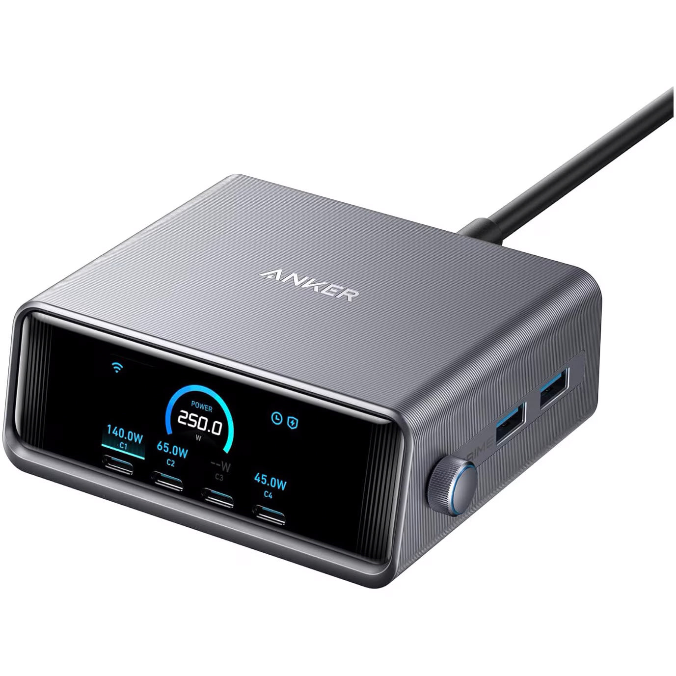 Anker Prime Station lader, 250 W, 2 x USB-A - 4 x USB-C, svart A2345341