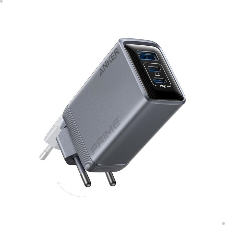 Nettverkslader Anker Prime, 100W, 3A, 1 x USB-A - 2 x USB-C, grå A2688341 A2688341