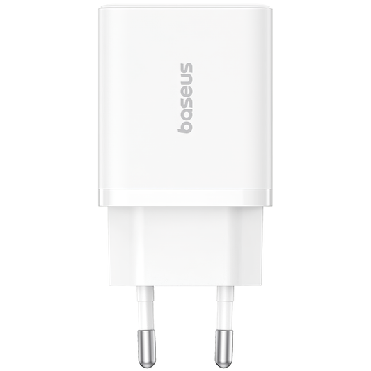Baseus Cube Nettlader, 20W, 3A, 1 x USB-A - 1 x USB-C, Hvit P10111403213-00