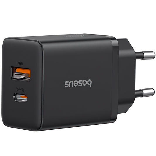 Nettverkslader Baseus Cube, 30W, 2,4A, 1 x USB-A - 1 x USB-C, svart P10111404113113-00