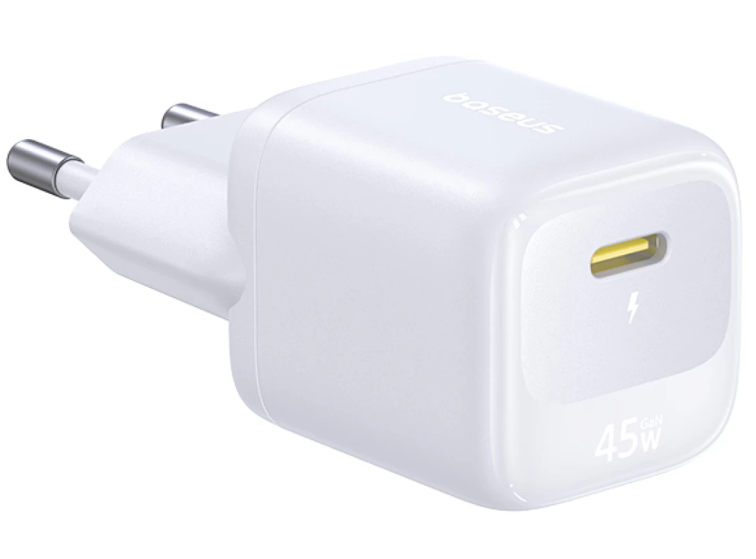 Baseus EnerFill FN22 nettverkslader, 45 W, 3 A, 1 x USB-C, hvit E0123301