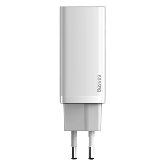 Baseus Gain2 Lite nettverkslader, 65 W, 3 A, 1 x USB-A - 1 x USB-C, hvit CCGAN2L-B02