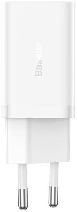 Baseus GaN5 Pro nettverkslader, 40W, 3A, 2 x USB-C, Hvit CCGP180102