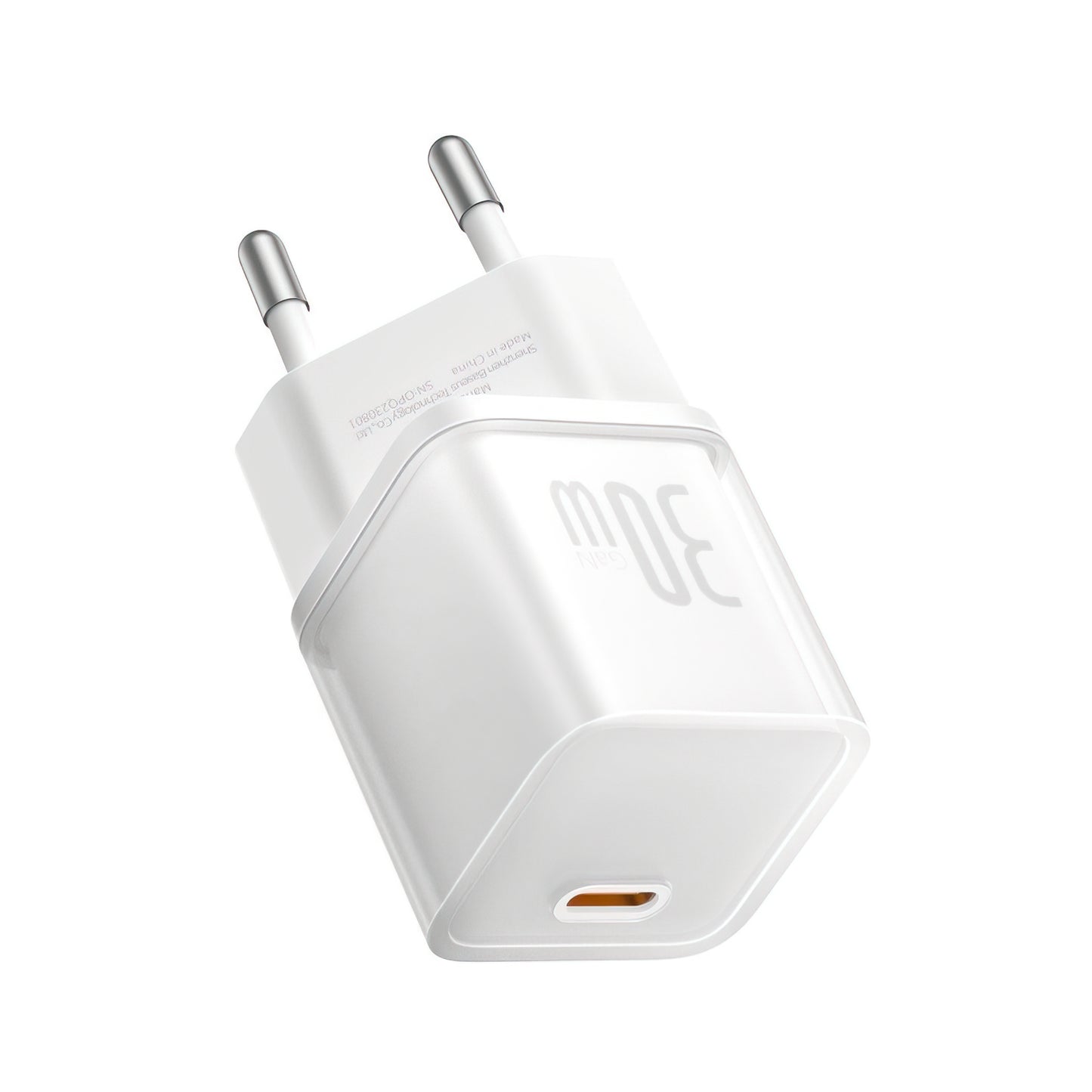 Baseus GaN5S nettverkslader, 30W, 3A, 1 x USB-C, Hvit P10162504213-00