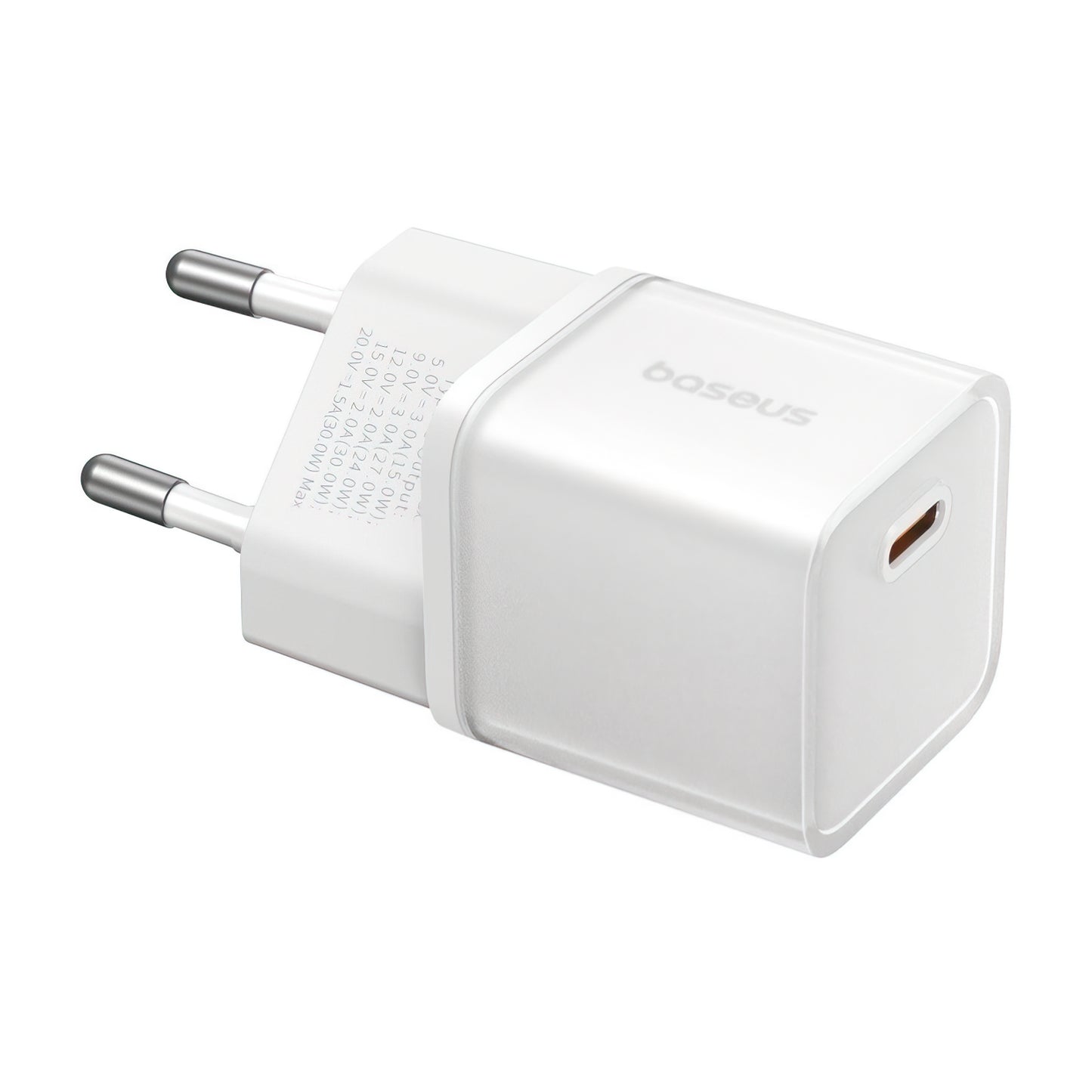 Baseus GaN5S nettverkslader, 30W, 3A, 1 x USB-C, Hvit P10162504213-00