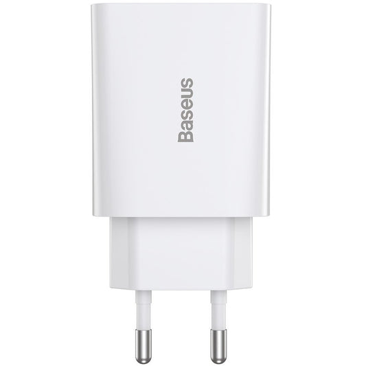 Nettlader Baseus Speed Mini, 20W, 3A, 1 x USB-C, Hvit CCFS-SN02