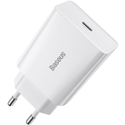 Nettlader Baseus Speed Mini, 20W, 3A, 1 x USB-C, Hvit CCFS-SN02