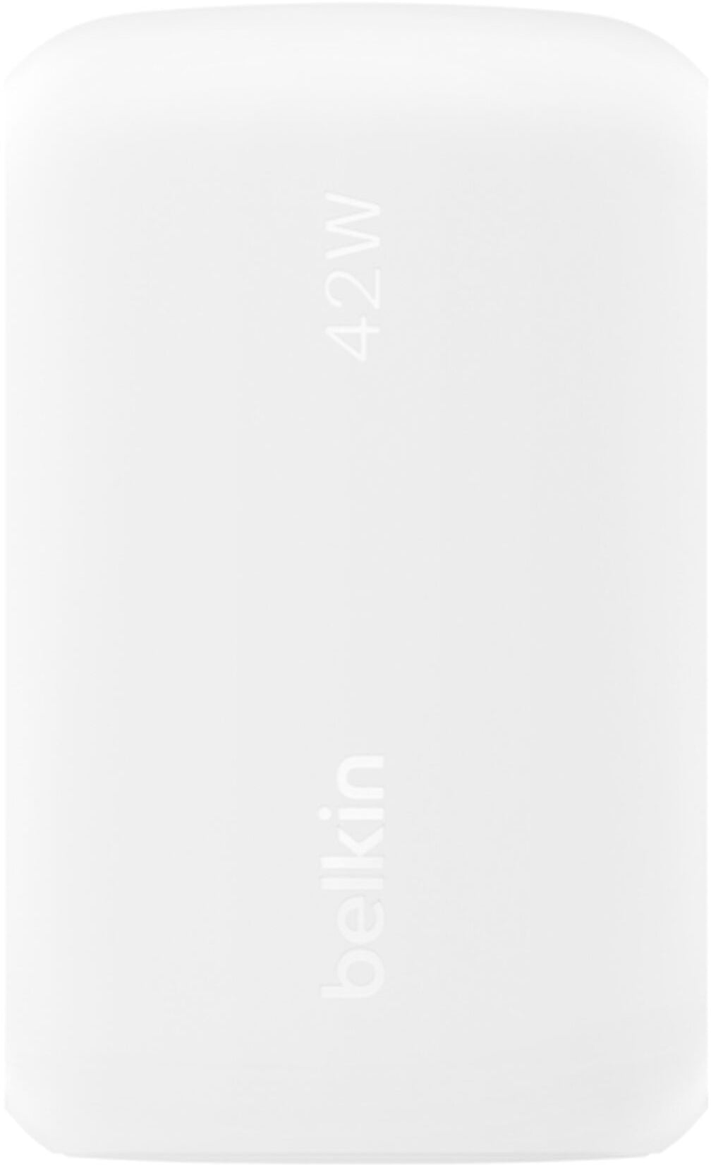 Belkin BoostCharge Dual Nettlader, 42W, 3A, 1 x USB-A - 1 x USB-C, Hvit WCB009vfWH