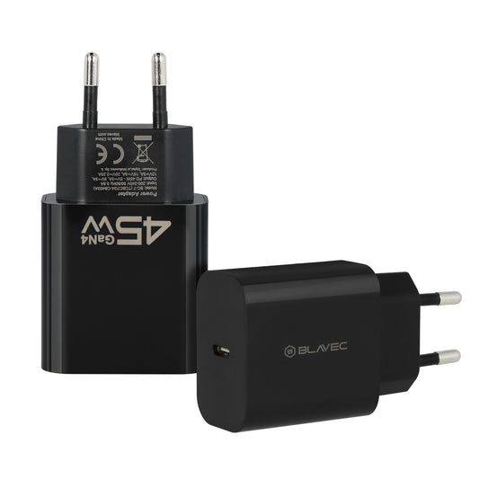 Blavec BC-7 nettverkslader, 45W, 3A, 1 x USB-C, Svart