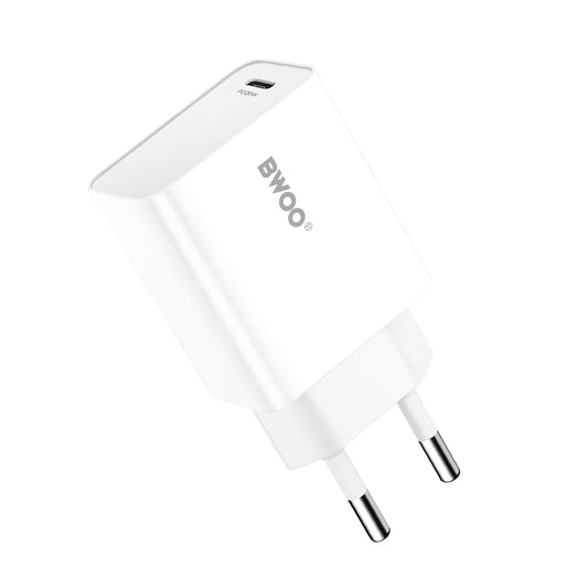 Nettlader BWOO CDA226, 20W, 3A, 1 x USB-C, Hvit