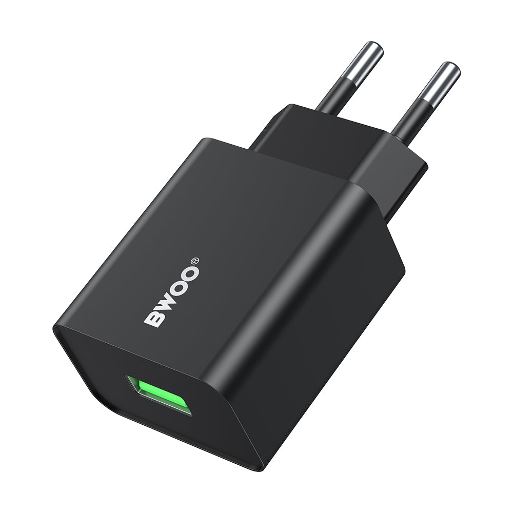 Nettlader BWOO CDA249, 12W, 2.4A, 1 x USB-A, Svart