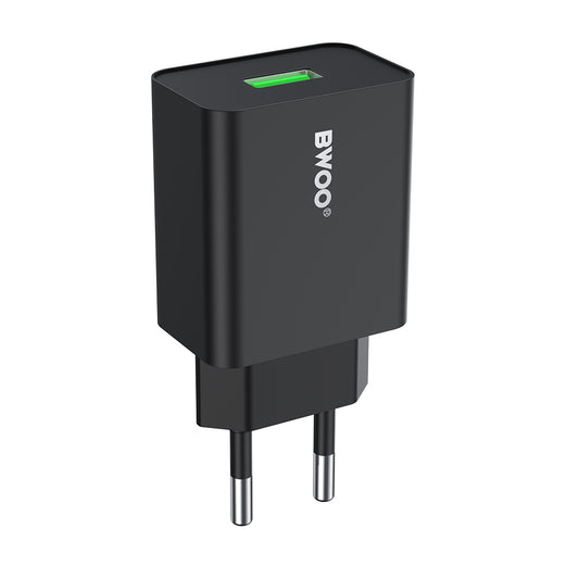 Nettlader BWOO CDA249, 12W, 2.4A, 1 x USB-A, Svart