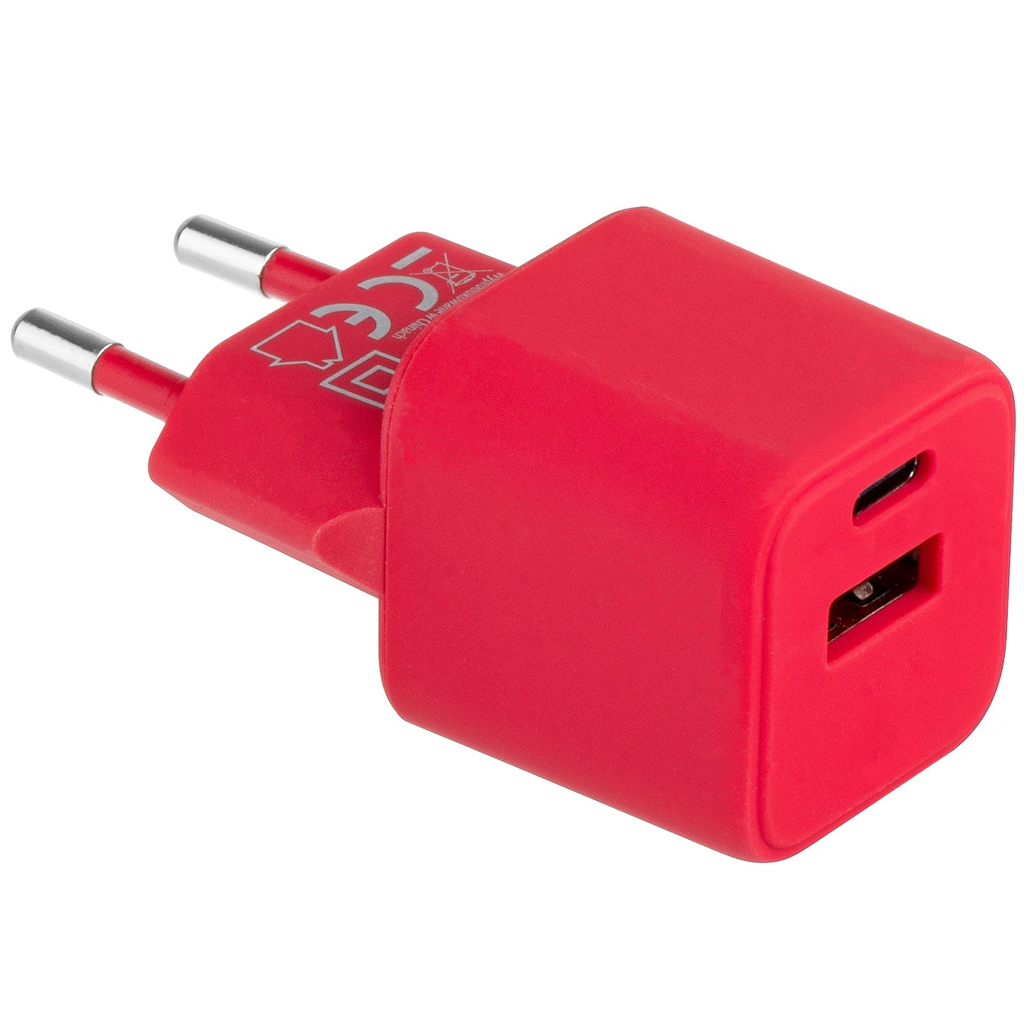 Nettverkslader Colorum CLS30-AC-02, 30W, 3A, 1 x USB-A - 1 x USB-C, Magenta