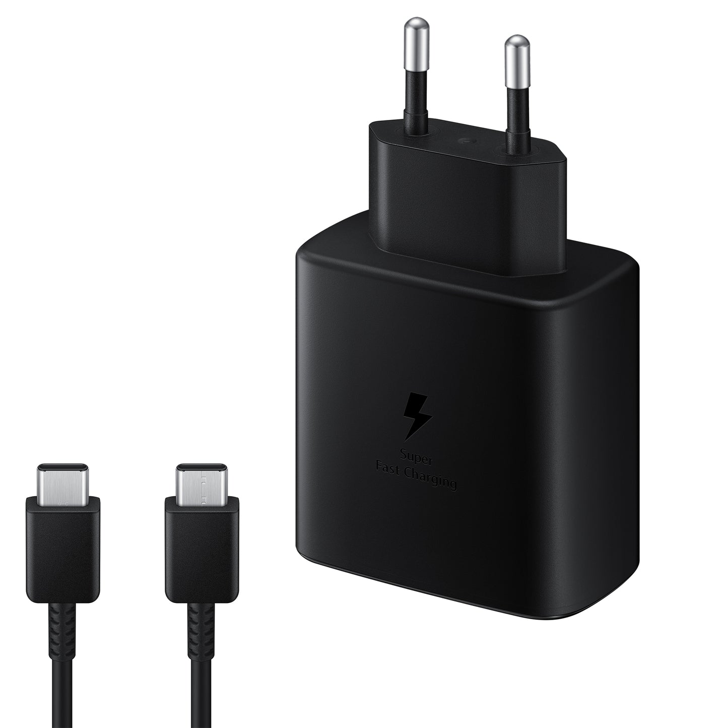 Nettlader med USB-C-kabel Samsung EP-TA845 + DA705BBE, 45W, 4.05A, 1 x USB-C, Svart