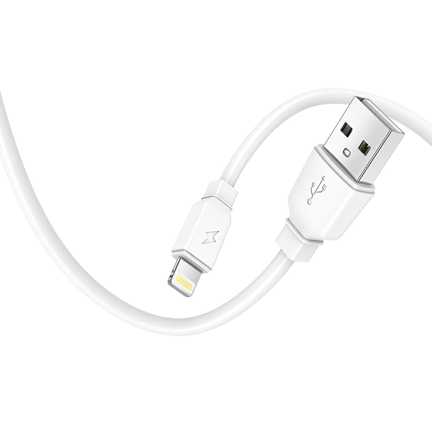 Nettverkslader med lynkabel Prestico F7S, 12W, 2,4A, 1 x USB-A, hvit
