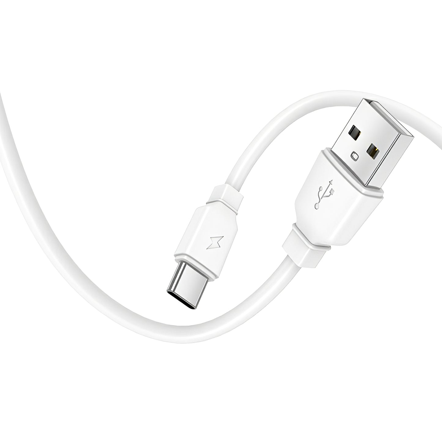 Prestico F7S nettverkslader med USB-C-kabel, 12 W, 2,4 A, 1 x USB-A, hvit