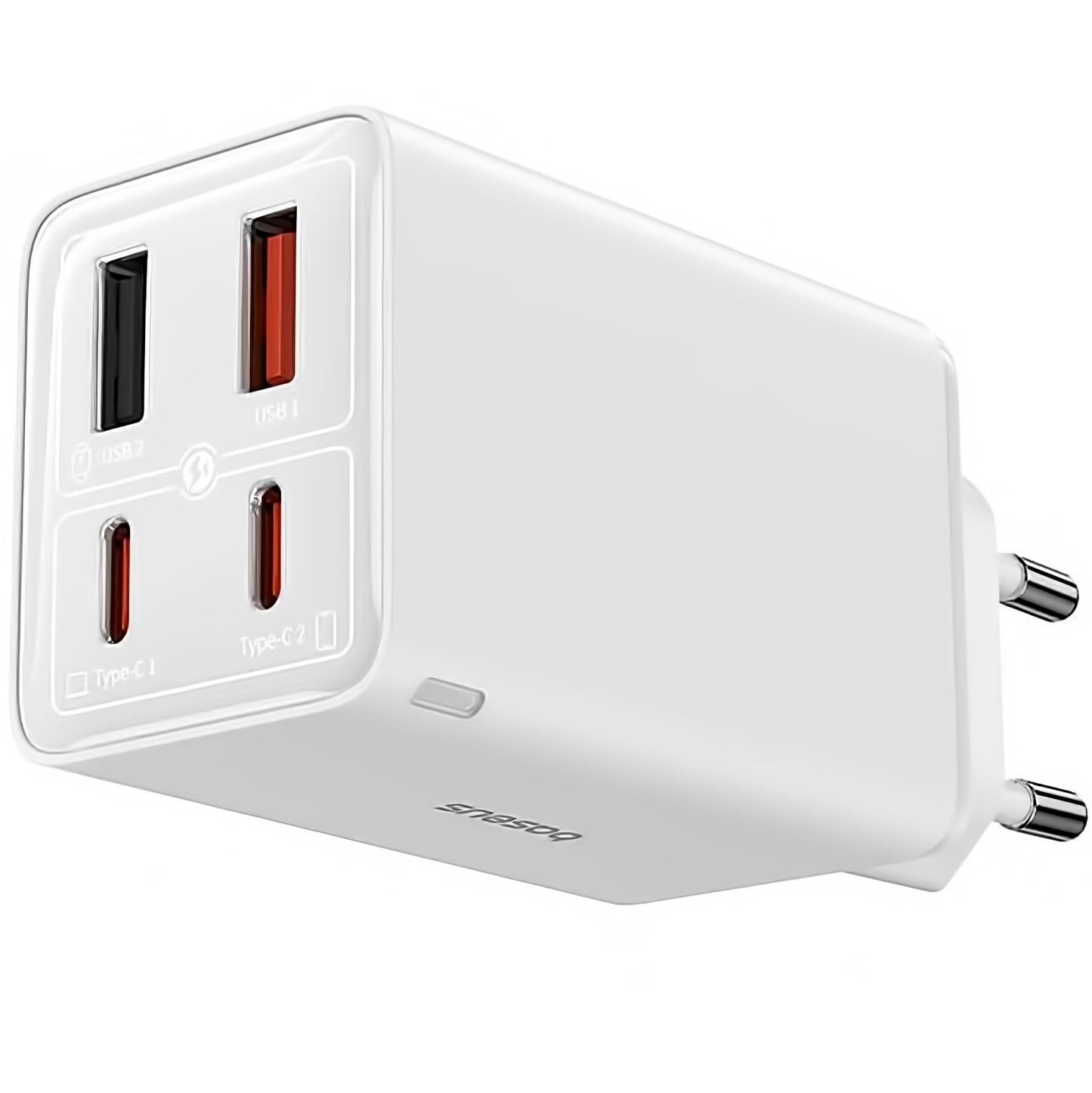 Nettlader med USB-C-kabel Baseus GaN6 Pro, 100W, 3.25A, 2 x USB-A - 2 x USB-C, Hvit P10162705212-00