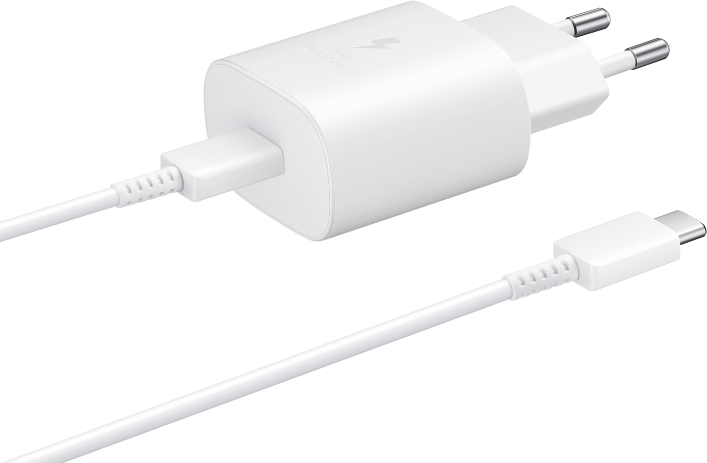 Samsung EP-TA800W + DA705BWE USB-C nettverkslader med USB-C-kabel, 25W, 3A, 1 x USB-C, hvit GP-PTU021SOAWWQ