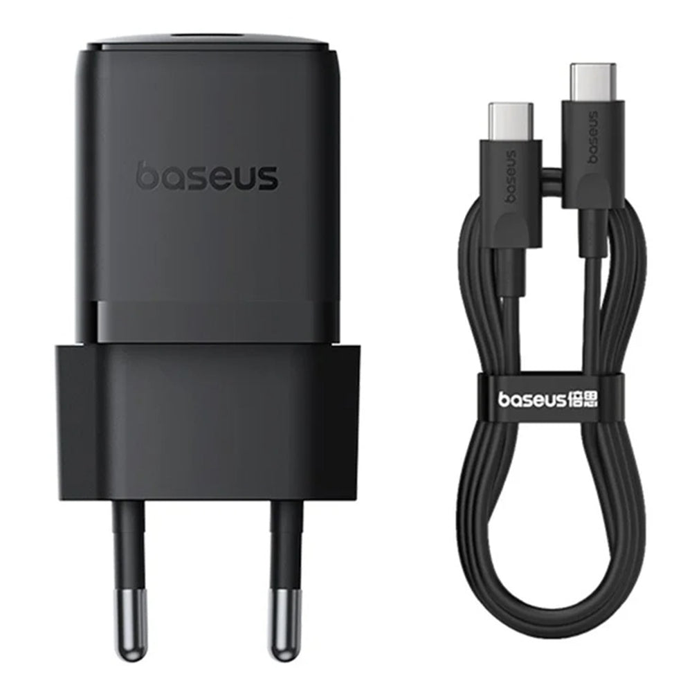 Nettlader med USB-C-kabel Baseus Palm, 30W, 3A, 1 x USB-C, Svart P10111605113-01