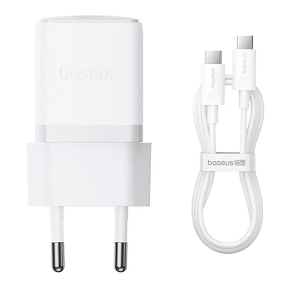 Nettlader med USB-C-kabel Baseus Palm, 30W, 3A, 1 x USB-C, Hvit P10111605213-01
