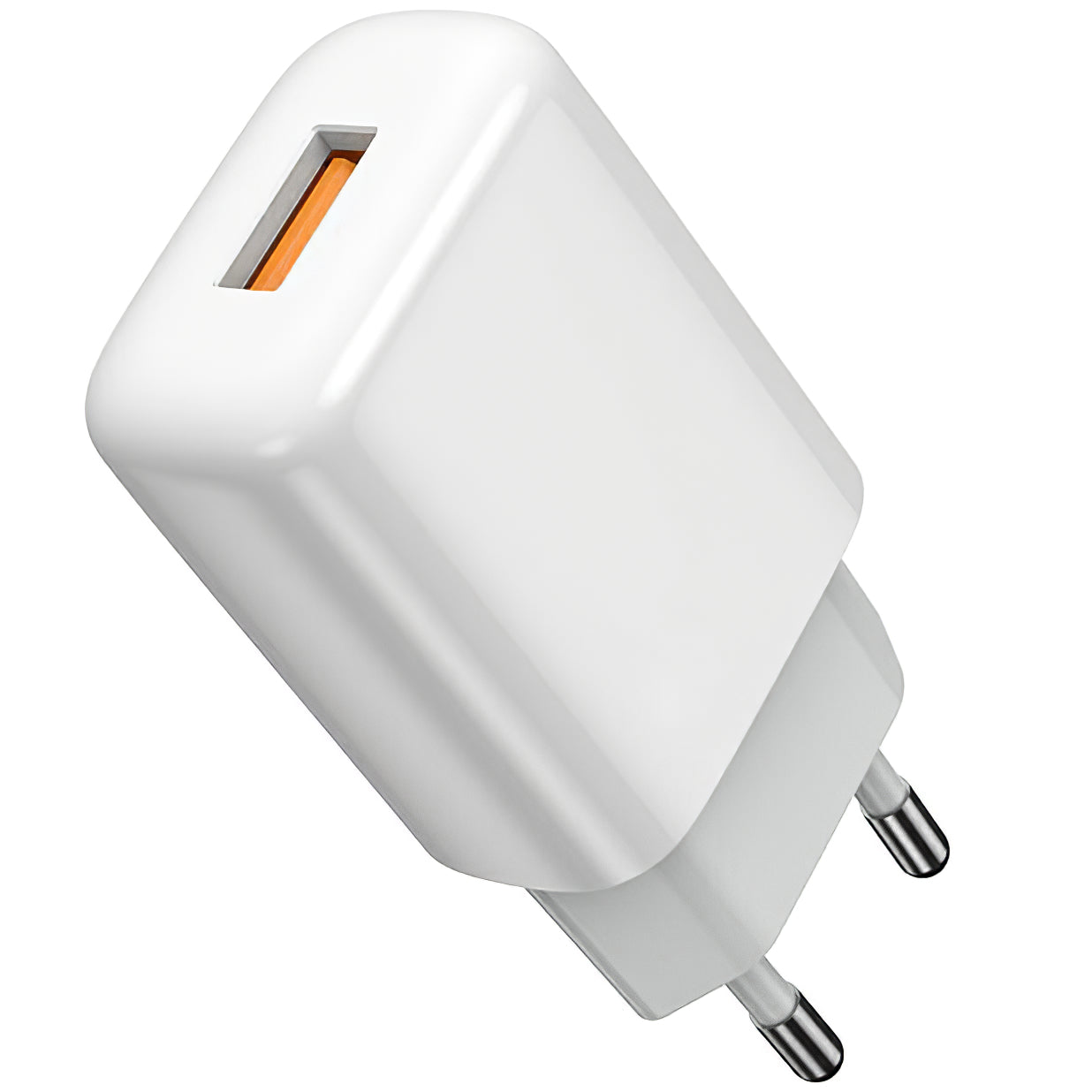Prestico F7S nettverkslader med USB-C-kabel, 12 W, 2,4 A, 1 x USB-A, hvit