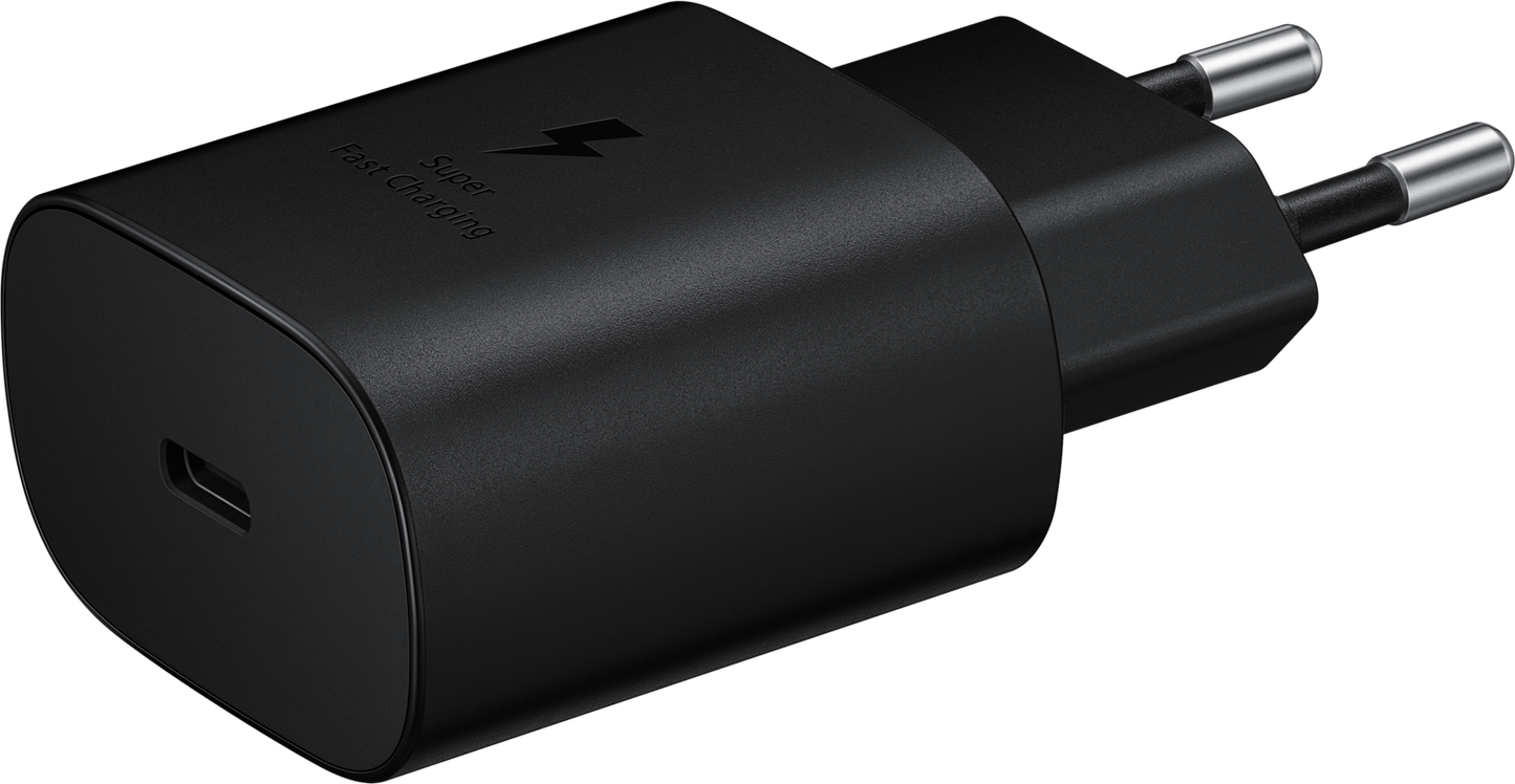 Samsung EP-TA800B + DA705BBE USB-C nettverkslader med kabel, 25W, 3A, 1 x USB-C, svart GP-PTU021SOABQ