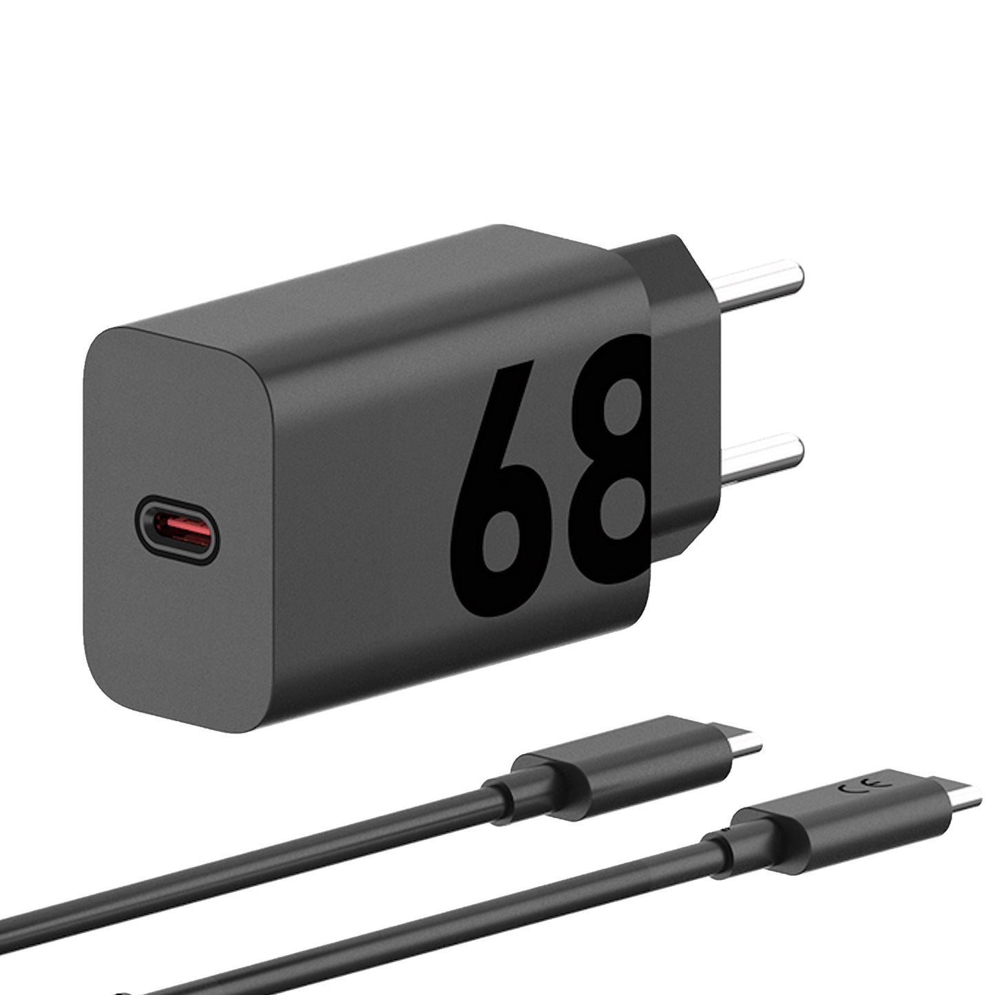 Nettverkslader med Motorola USB-C-kabel, 68 W, 6,2 A, 1 x USB-C, svart PG38C06281