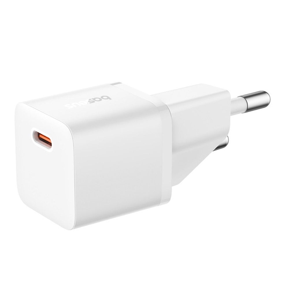 Nettlader med USB-C-kabel Baseus GaN5, 20W, 3A, 1 x USB-C, Hvit P10110900213-01