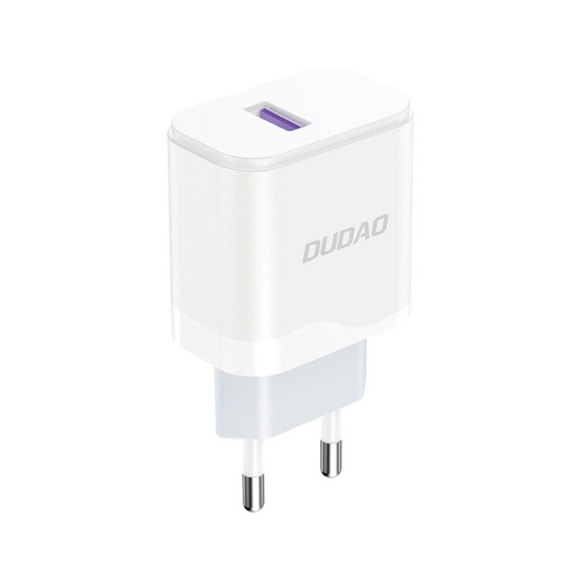 Nettlader med USB-C-kabel Dudao A20EU, 18W, 3A, 1 x USB-A, Hvit