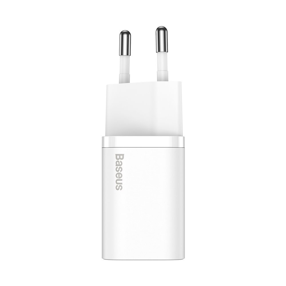 Baseus Super Si nettverkslader med lynkabel, 20W, 3A, 1 x USB-C, hvit TZCCCSUP-B02