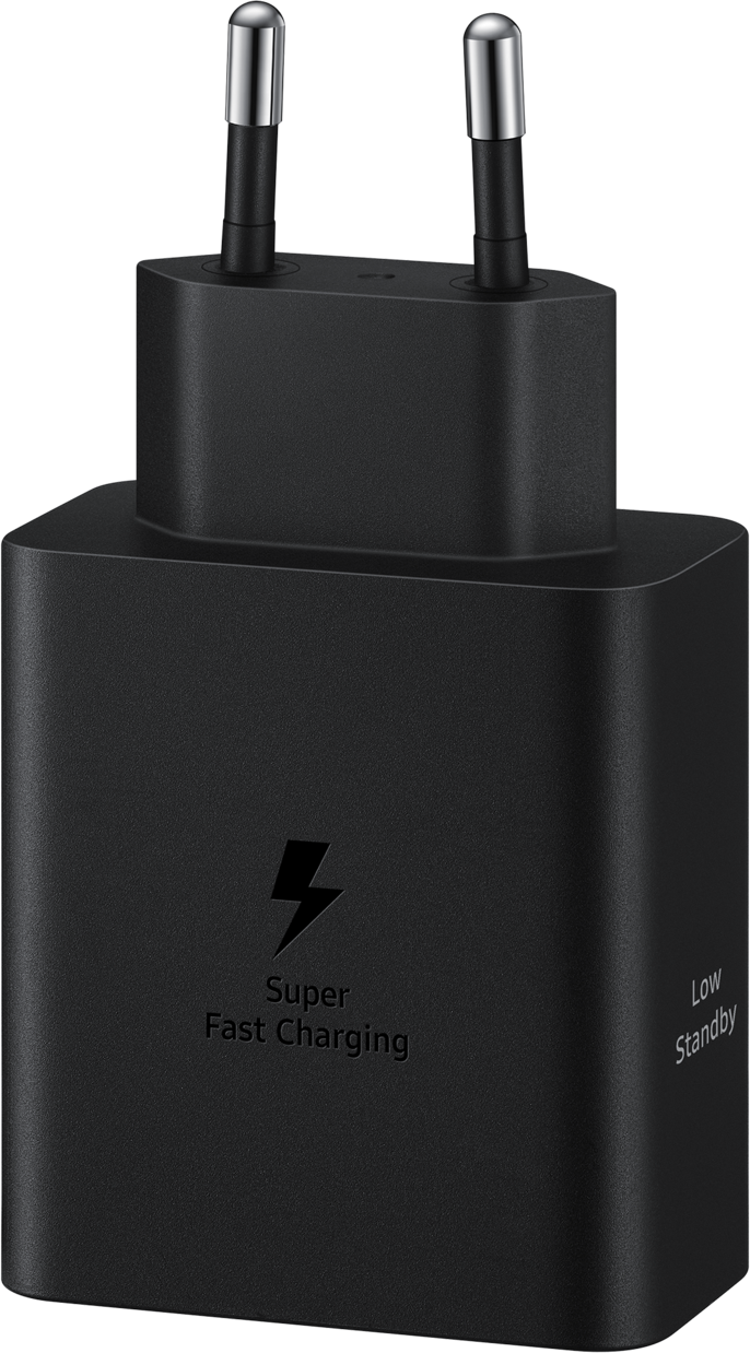 Samsung USB-C nettverkslader med USB-C-kabel, 50W, 3A, 2 x USB-C, svart EP-T5020XBEGEU