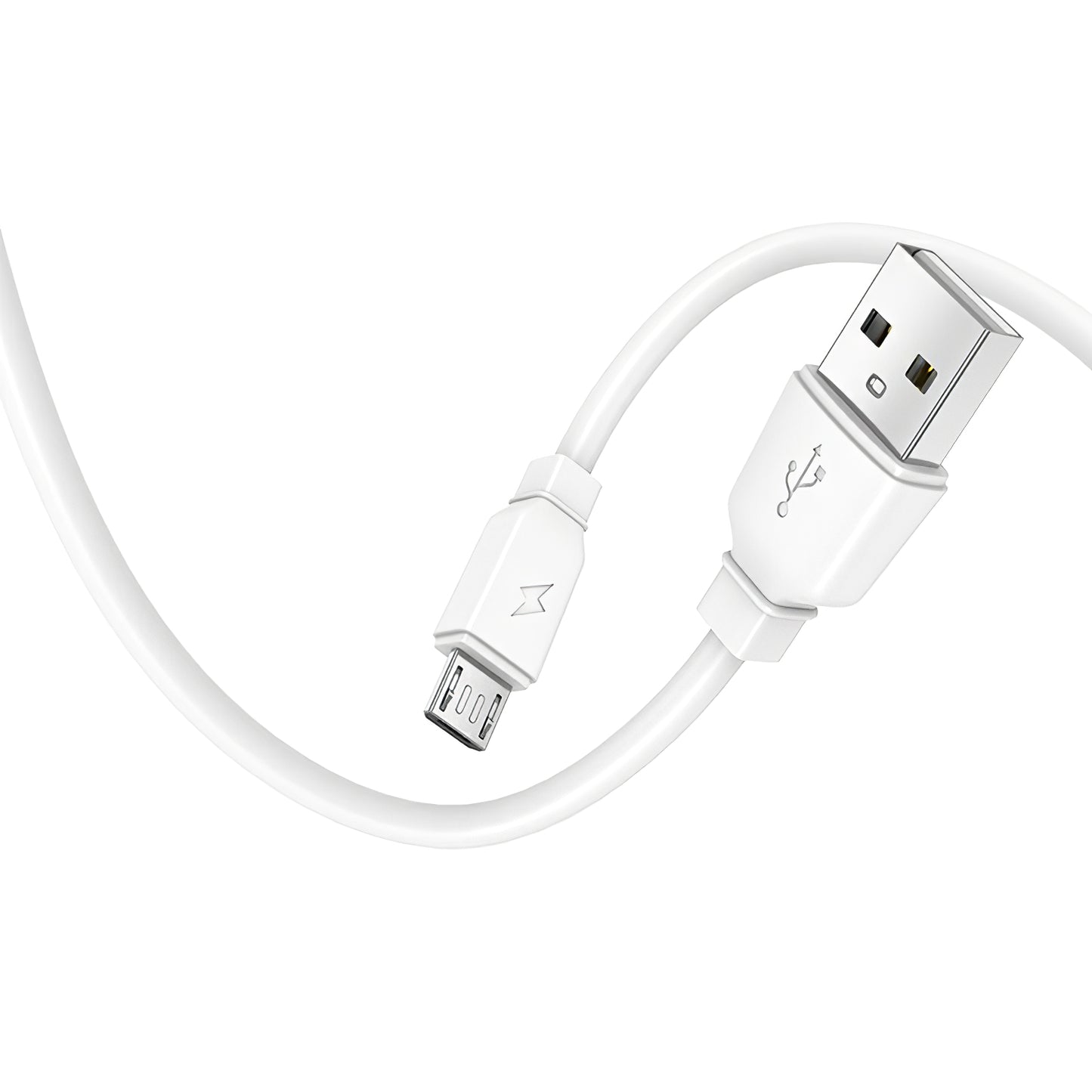 Prestico F7S nettverkslader med microUSB-kabel, 12 W, 2,4 A, 1 x USB-A, hvit