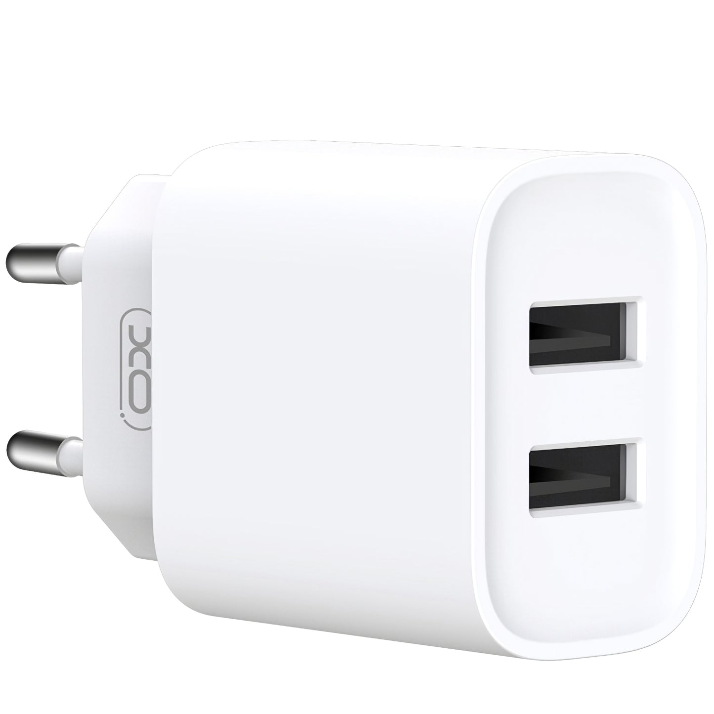 Nettverkslader med USB-C-kabel XO Design BPCE02C, 10,5 W, 2,1 A, 2 x USB-A, hvit