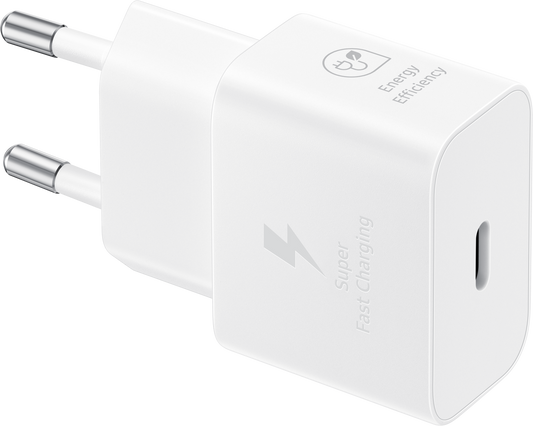 Samsung USB-C-kabel nettverkslader, 25W, 3A, 1 x USB-C, hvit EP-T2510XWEGEU
