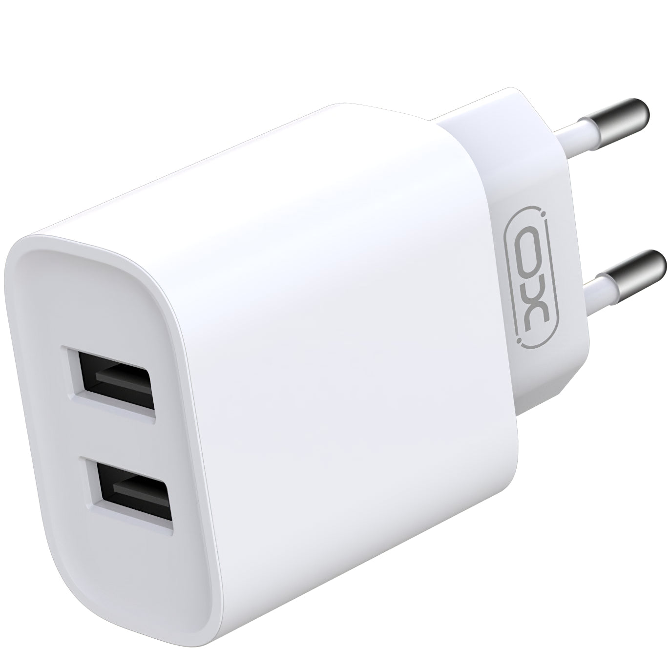 Nettverkslader med USB-C-kabel XO Design BPCE02C, 10,5 W, 2,1 A, 2 x USB-A, hvit