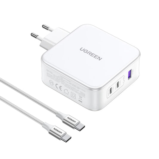 UGREEN CD289, 140W, 5A, 1 x USB-A - 2 x USB-C, hvit
