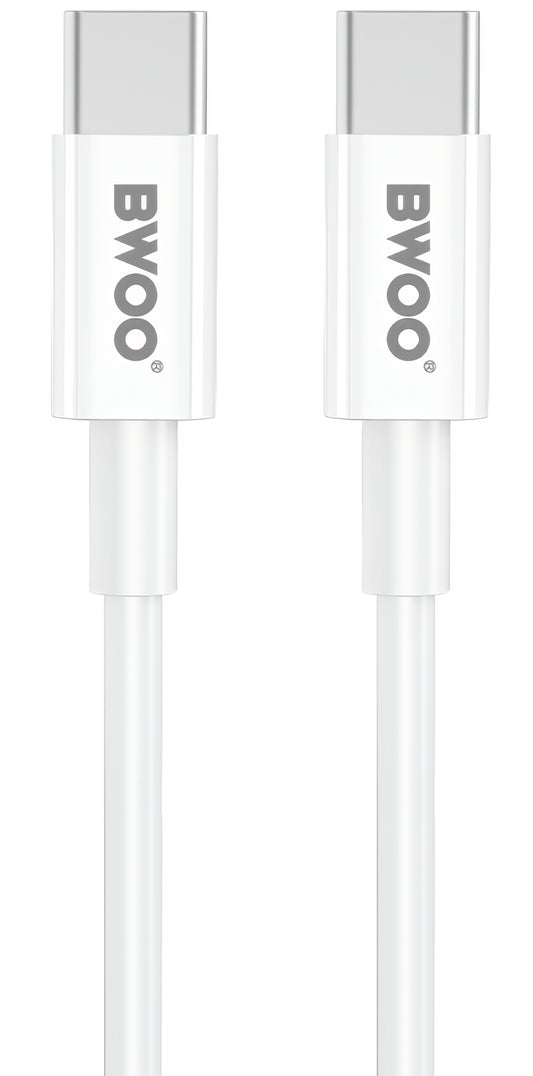 Nettlader med USB-C-kabel BWOO CDA159, 20W, 3A, 1 x USB-C, Hvit