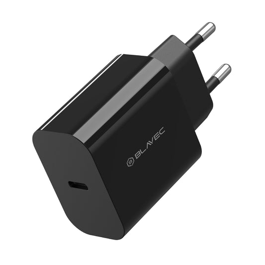 Nettlader med USB-C-kabel Blavec BC-7, 45W, 3A, 1 x USB-C, Svart