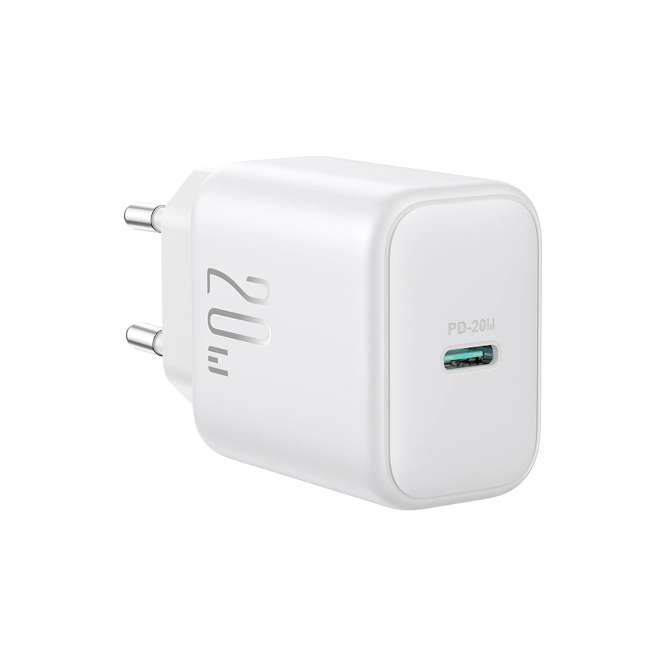 Nettlader med USB-C-kabel Joyroom JR-TCF20, 20W, 3A, 1 x USB-C, Hvit