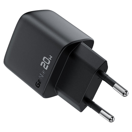 Nettlader med USB-C-kabel Acefast A113 Display, 20W, 3A, 1 x USB-C, Svart