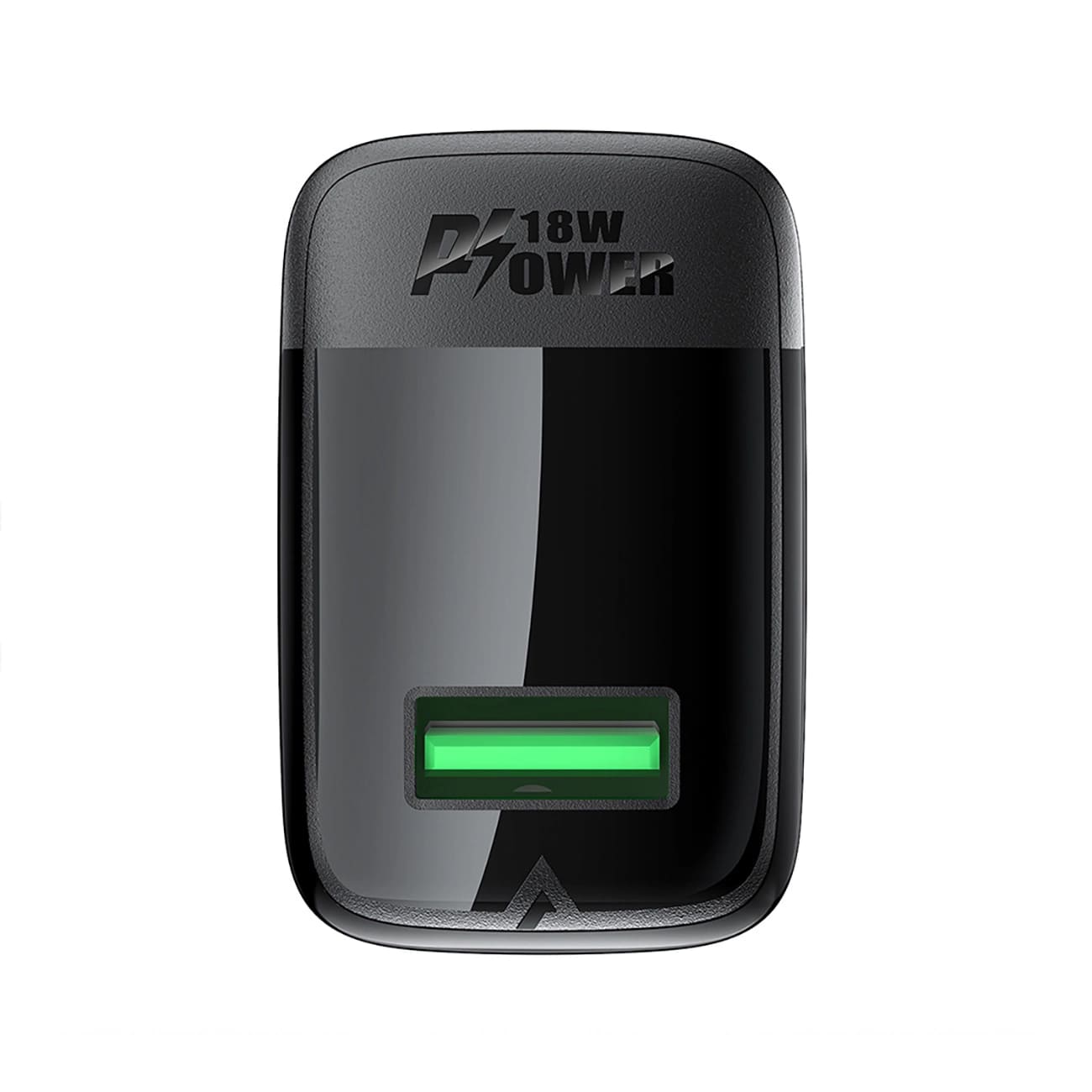 Nettlader med USB-C-kabel Acefast A90, 18W, 3A, 1 x USB-A, Svart