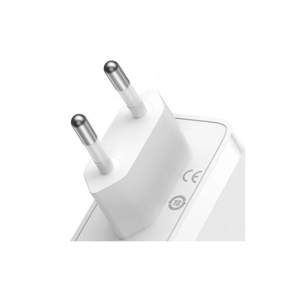 Nettlader med USB-C-kabel Baseus GaN5 Pro, 140W, 5A, 1 x USB-A - 2 x USB-C, Hvit CCGP100202