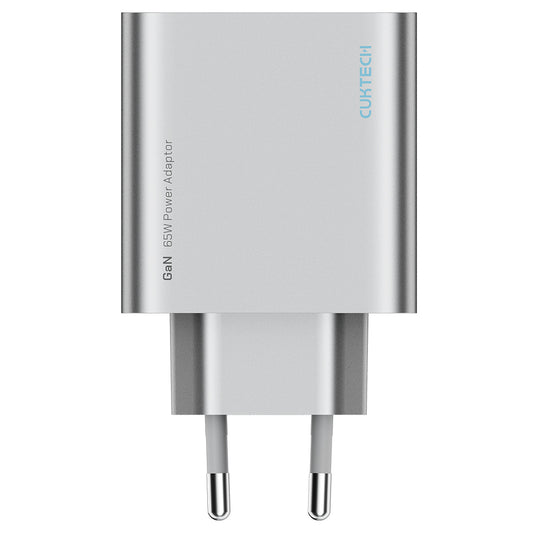 Cuktech nettadapter, 65W, 3,25A, 1 x USB-A - 2 x USB-C, hvit CUK0A15CEUSL