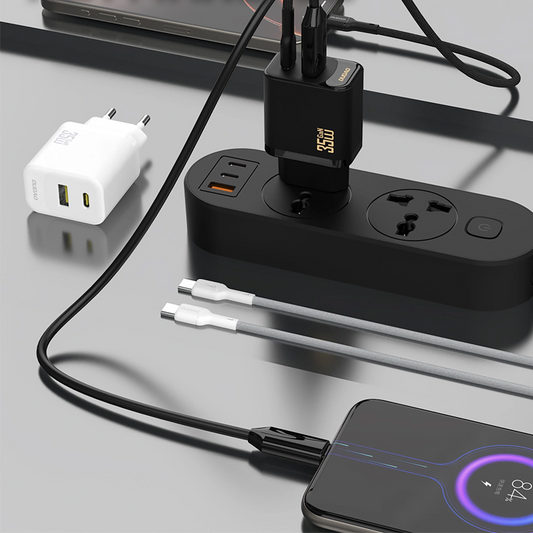 Dudao A27 Max Nettlader, 35W, 1 x USB-A - 1 x USB-C, Hvit