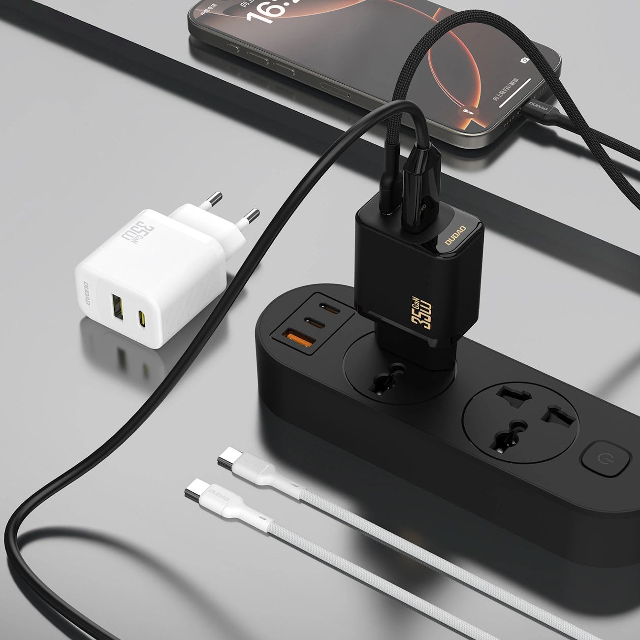 Dudao A27 Max Nettlader, 35W, 1 x USB-A - 1 x USB-C, Hvit