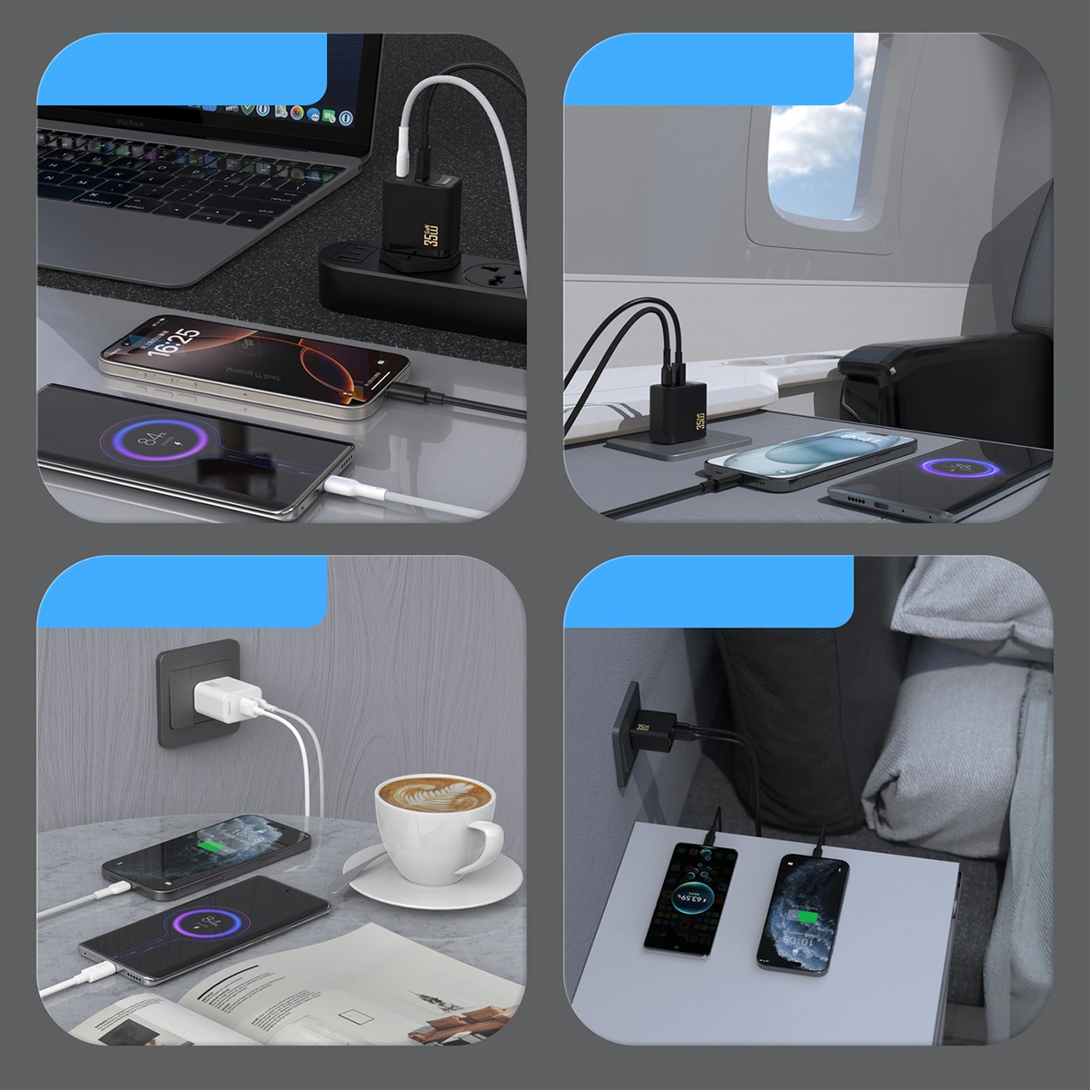 Dudao A27 Max Nettlader, 35W, 1 x USB-A - 1 x USB-C, Svart