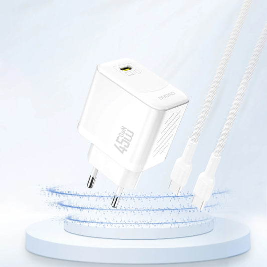 Lader for nettverk Dudao A28, 45W, 3A, 1 x USB-C, Hvit